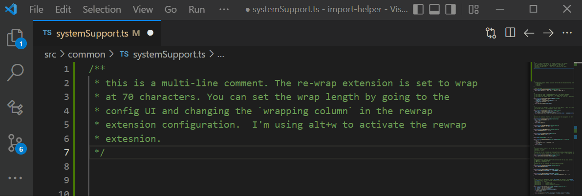 re-wrap example